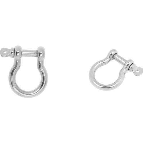 2PCS Shackle Clevis D Ring & Pin Anchor Chain Rope Cable Rigging 5mm + 6mm