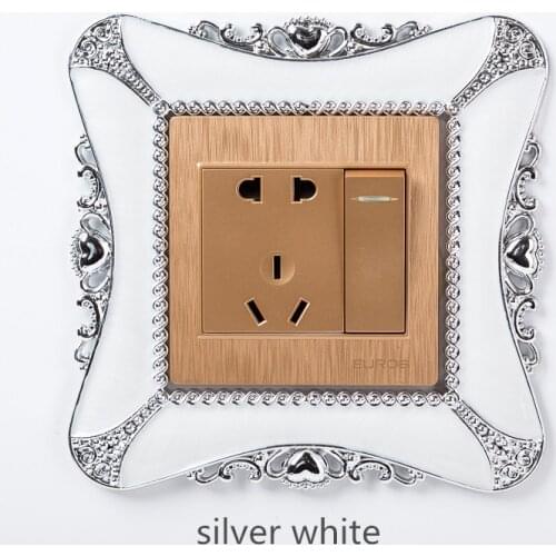 2021 colorful dust-proof switch stickers decorative stickers wall switch protection decorative switch dust cover