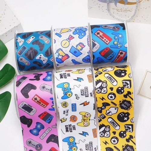 3 Inch 75 mm Cartoon Printed Grosgrain Ribbons For Hair Bows Craft Suppliers 53898