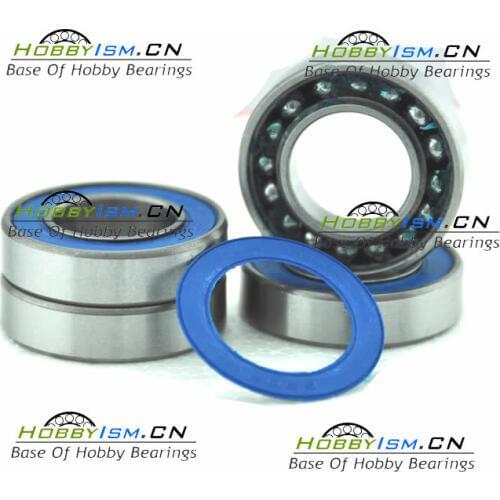 4PCS 8X19X7.5/6 mm full complement BIKE BEARING 698E 2RS A3 Blue Rubber