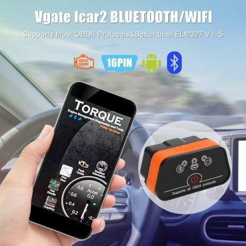 Automotive Diagnostic Scanner WIFI/Bluetooth Auto Diagnostic Tool ELM327 OBD2 For Android Code Reader Vgate Icar2