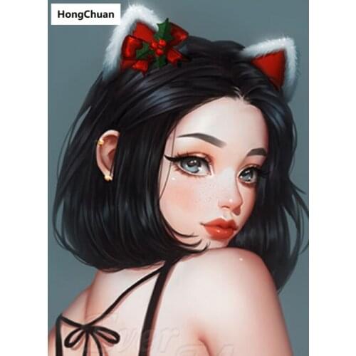 Fast delivery cute girl high-end 5D DIY square/round diamond painting mosaic diamond cross stitch home decoration art gifts