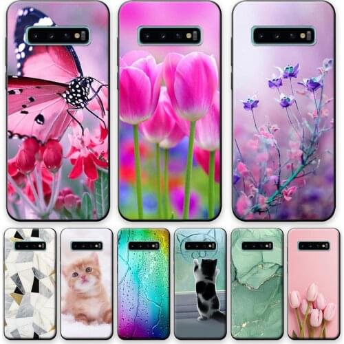 For Samsung S10 Plus Case TPU Protective Cover For Samsung S10 PLUS Flower Style Phone Case For Samsung Galaxy S10 Plus Capa 6.4