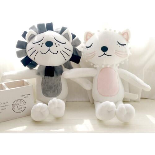 Baby Pillow Kids Stuffed Toys Girls Boys Lion Cat Dolls Children Room Decor Teepee Cushion Infant Photography Props Baby Bedding