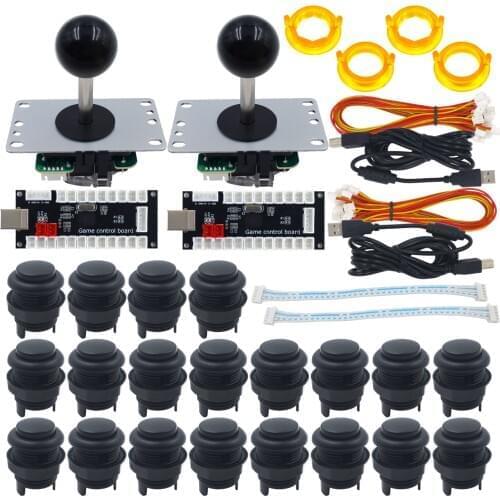 SJ@JX Arcade Game DIY Controller Cherry MX Microswitch Matt Frosted Button 4&8 Way Joystick for PC MAME Raspberry Pi Retro