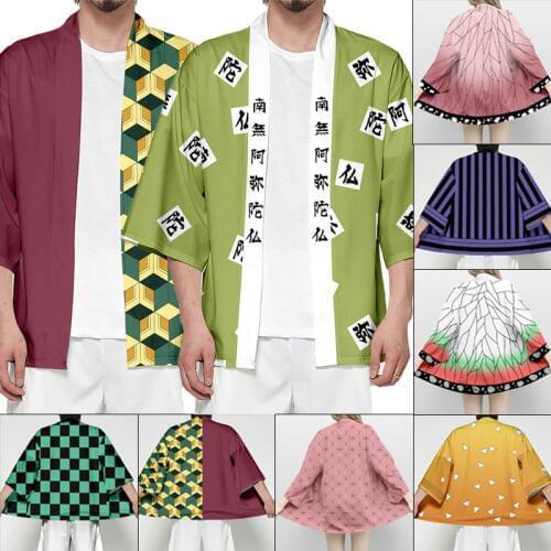 Demon Slayer Kimetsu no Yaiba 3D Printing Japanese Anime Kimono Haori Yukata Cosplay Women/Men Summer Casual Cool Streetwear