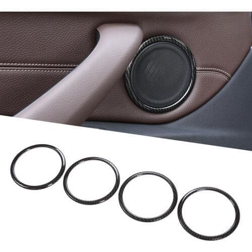 Carbon Fiber ABS Door Speaker Ring Circle Trim For BMW X1 F48 2016/19 2 series Gran Tourer F45 F46 2015-18 For BMW X2 F47