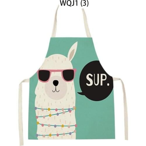 Beautiful Cute Alpaca Pattern Clean Apron Home Cooking Kitchen Apron Chef Wearing Adult Bib Dirt Resistant And Easy To Clean