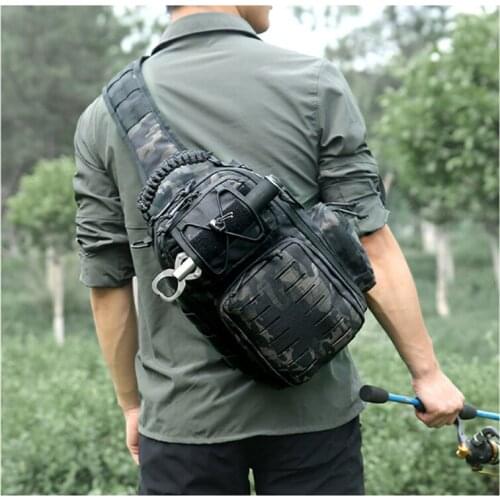 Laser Men Chest Bag Sling Hiking Backpack Military Tactical Army Shoulder Fishing Bags Travel Camping Molle Bag Hunting