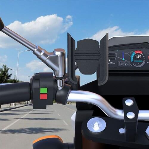 Motorcycle Bicycle Mobile Shockproof Holder Stand Fixed Navigation Phone Metal Bracket