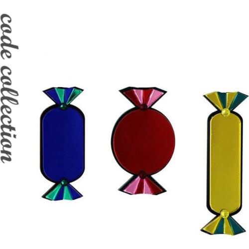 Acrylic 3 color Candy set Brooches for Women Big Resin Acetate Crystal Brooch Pins Cute Broche Bag Accessories Gifts