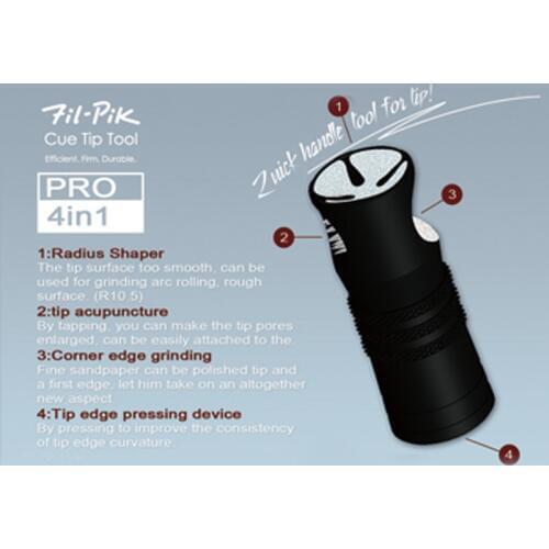Xmlivet NEW 2018 Professional Original Fil-Pik MINI 4 in 1 Billiard Pool Metal Cue Tip Tool Billiard Accessories