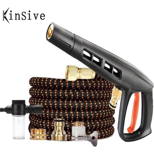 New High Pressure Washer Water Gun Garden Hose Set With Foam Pot Car Wash Nozzle Power Sprinkler PVC Pipe Cleaning Tool DropShip