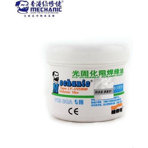 MECHANIC 100g GREEN UV SOLDER MASK BGA PCB PAINT PREVENT CORROSIVE ARCING Soldering Paste Flux PCB UV Photosensitive Inks