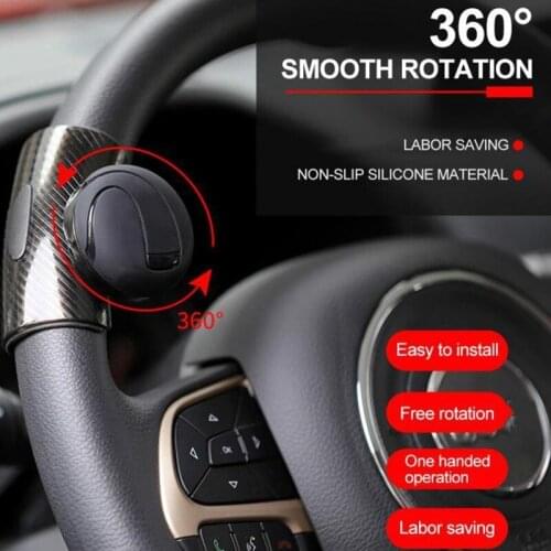 360 Steering Wheel Knob Ball Car Steeringbooster Silicone Power Steering Handle Ball Booster Strengthener Auto Spinner Knob