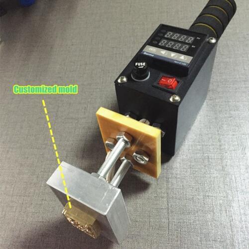 Logo custom heat stamp for wood foil shoes and clothing