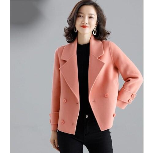 100% Genuine Wool Female Jacket Spring Autumn 2021 Fashion Korean Womens Coats Short Warm Womens Clothing Casaco Zjt1940