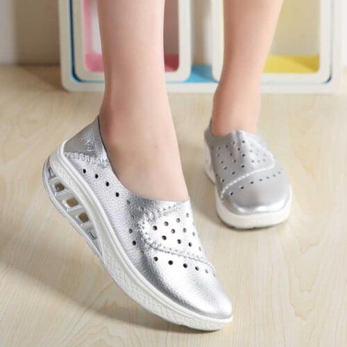 4cm Height Increasing Women Platform Shoes Hollow Sport Shoes Breathable Anti-slip Wedge Sneakers Jumping Walking Shoes