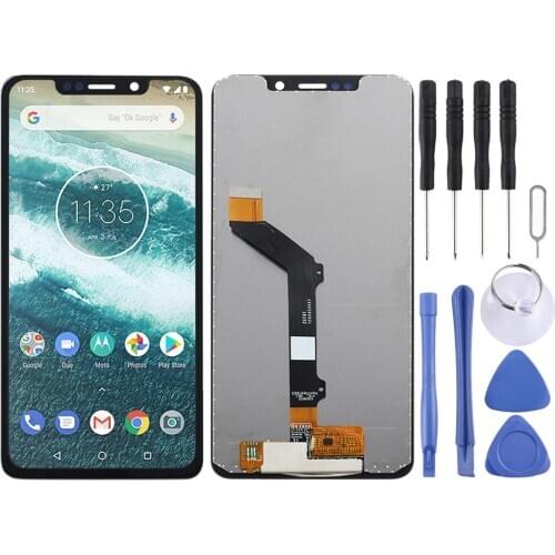 LCD Screen and Digitizer Full Assembly for Motorola One (P30 Play) (Black)