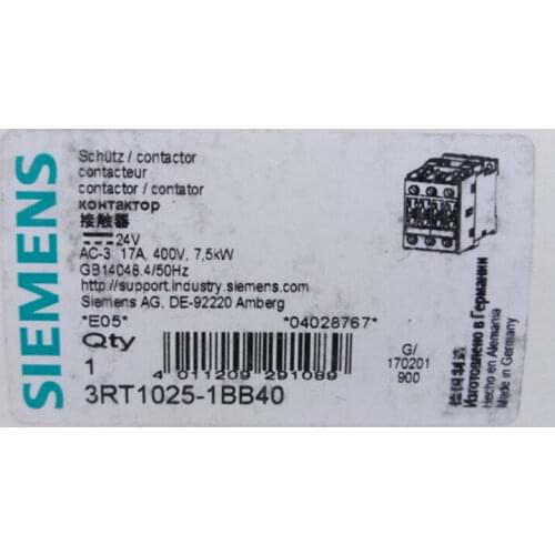 1PC NEW SIEMENS 3RT1025-1BB40 24V free shipping