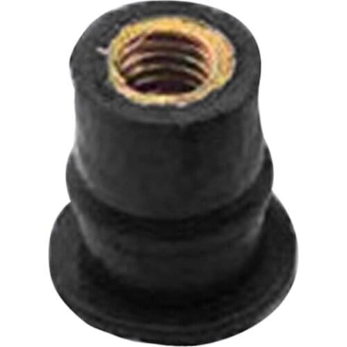 Well Nuts Black Accessories ATV Windscreen Corrosion resistant 10Pcs M5 Rubber Metric