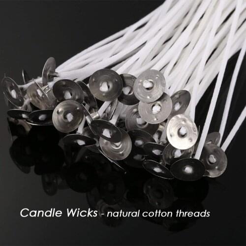 100Pcs/set Candle Wicks Smokeless Wax Pure Cotton Core 15cm DIY Candle Making Pre-waxed Wicks For Party Supplies