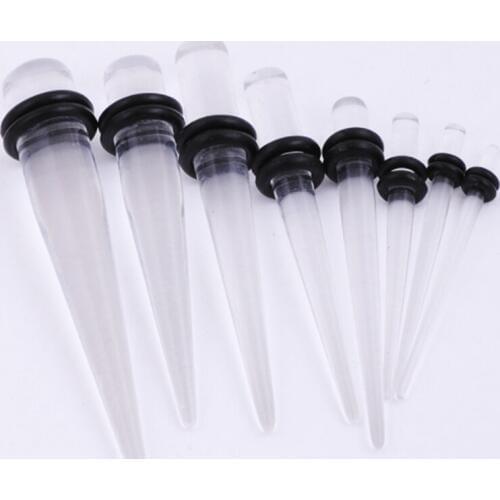 2PCS New Arrival Ear Expansion Fashion Ear Plug Acrylic White Spiral Ear Stretcher Expander Women Men Sexy Body Piercing Jewelry