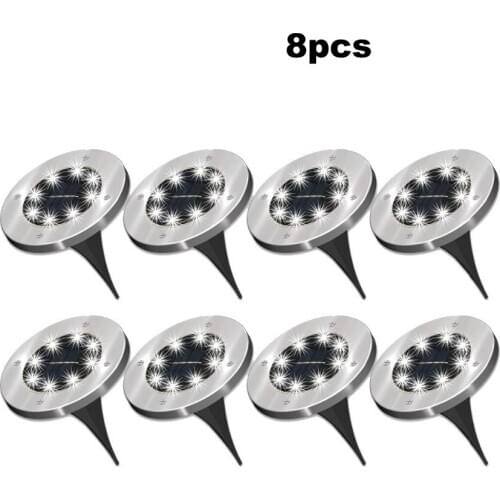 4-8pcs 8LED Solar Power Buried Light Under Ground Lamp Outdoor Path Garden Decking Floor Light Wall NEW HOT Purchasing wholesale