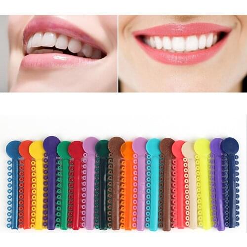 40 Pcs/Pack Oral Teeth Care Ligation Ties Orthodontics Elastic Multi Color Plastic Rubber Bands Health Teeth Tools