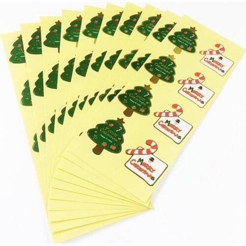 800PCS/Lot Cute Merry Christmas tree Theme series DIY Seal Sticker Gift baking packaging Label