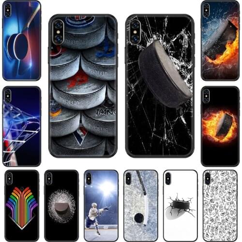 Ice Hockey Rink Phone case For iphone 4 4s 5 5S SE 5C 6 6S 7 8 plus X XS XR 11 PRO MAX 2020 black painting coque tpu back soft