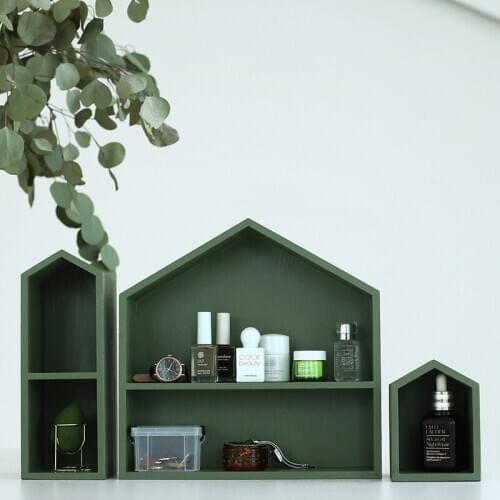 Cutelife Nordic Wood Home Kitchen Cabinet Storage Shelf Bedroom Rack Organizer Toy Storage Rack Creative Decorative Table Shelf