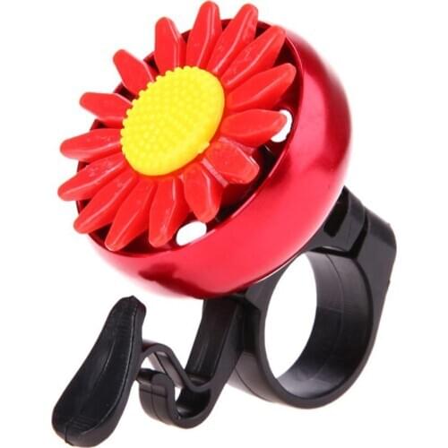 Kids Funny Bicycle Bell Horns Bike Daisy Flower Cycling Ring Alarm Sunflower Style Bell Chrysanthemum Aluminum Alloy Bike Bell