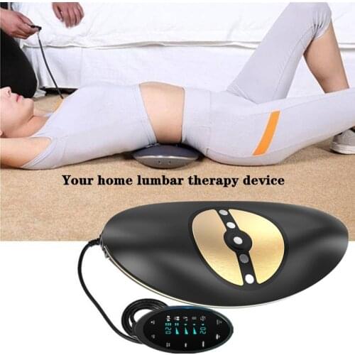 Electric Air Lumbar Traction Device Dynamic Back Massager Low Frequency Pulse Massage Heating Vibration Pain Relief Health Gift