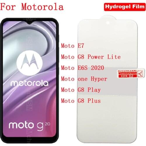 For MOTOROLA Moto E7 G8 Power Lite Hydrogel Film Full Glue HD Screen Protector For Moto E6S 2020 one Hyper G8 Play Plus