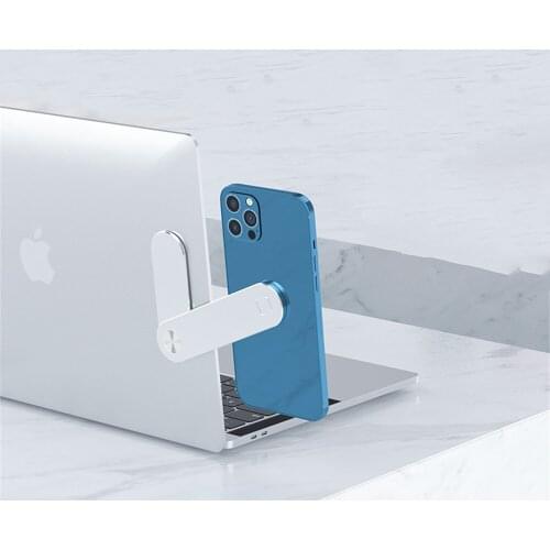 UKGO New Magnetic Adjustable Phone Stand Holder Laptop Side Screen Mount Foldable Connect Desktop Computers Dual Monitor Display