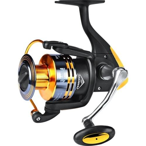 Metal Spinning Wheel 11+1 Axis Angling Reel Max Drag 8kg Speed Ratio 5.0:1 Interchangeable Handle
