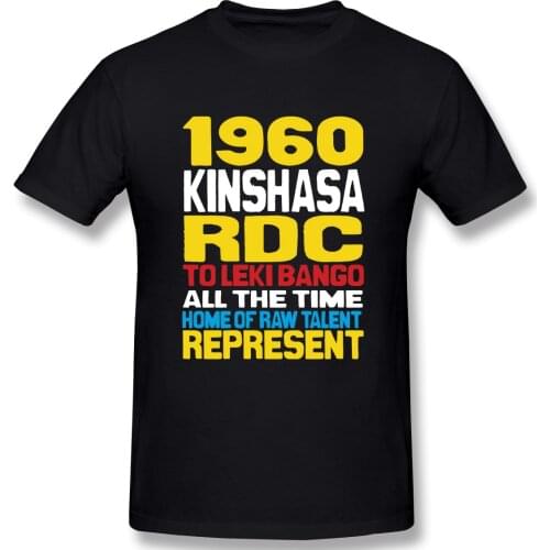 1960 Kinshasa, RDC Long Nerd Mens Basic Short Sleeve T-Shirt R330 Tops Tees European Size