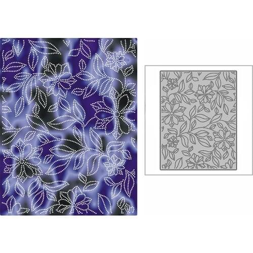 New Dotted Elegant Leaves Flowers Background Plate 2021 Metal Cutting Dies for DIY Scrapbooking and Card Making Embossing Craft