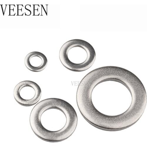 250pcs m2 m2.5 m3 m4 m5 m6 m8 m10 Hardware Stainless Steel Flat Washer Metric Flat Washers Assortment Kit