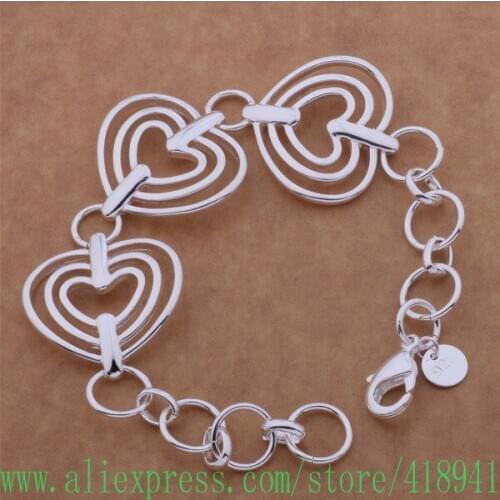 Silver Plated bracelet, Silver Plated fashion jewelry Sanduo coronary heart /dxmamota ayoajpva AH037