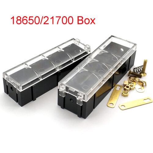 4x 18650 Series Batteries Holder Box Storage Case Container Power Bank with Bronze Pins Rechargeable Drop Ship Wholesale