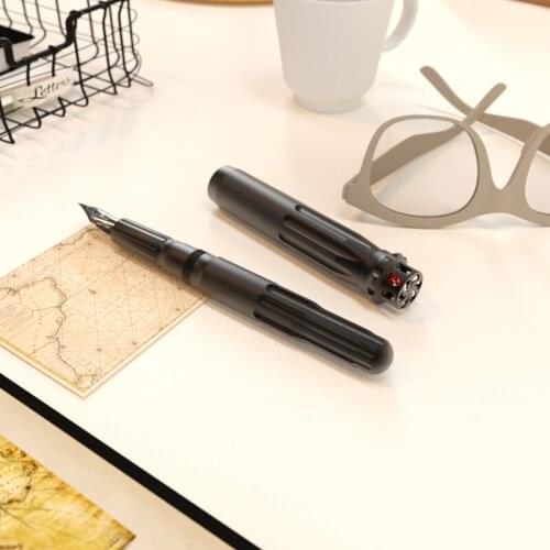 Fuliwen 015 Special Metal Aluminum Fountain Pen EF/F/M Ink Pen Rotating Ruby Pen Top Come With Fuliwen Pen Bag & Box