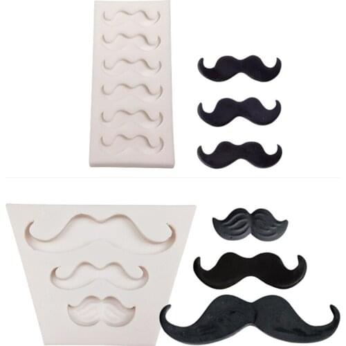 Moustache Shaped Silicone Fondant Cake Decorating Mold Epoxy Resin Jelly Pudding Molds Baking Tools Kitchen Accessories