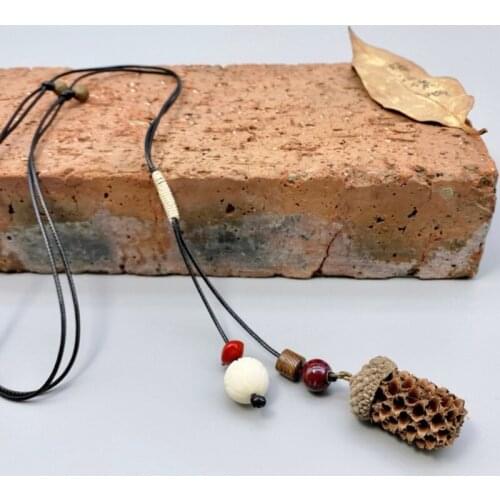 Pine Nuts Elegant Necklaces Charm Retro Pinecone Nut Plant Special Exquisite Gifts for Men Women Jewelry Sweater Chain