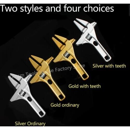 Steel Aluminum Alloy Wrench Adjustable Large Open-end Repairing Wrench For Sanitary Ware Wash Basin Tub Nut Removal Tools