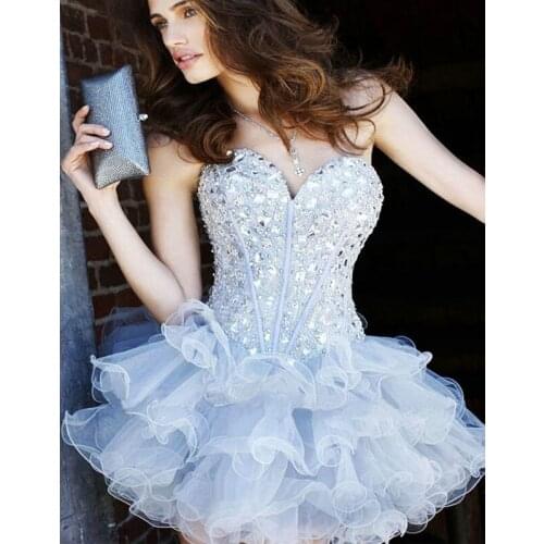 Vintange Princess Beaded Top Mini Length Sweetheart Short Prom Dress Cocktail Party Dress Homecoming Dresses
