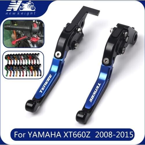 For Yamaha XT660Z XT 660 Z Tenere 2008-2015 2014 2013 2012 20 Colors CNC Motorcycle Folding Extendable Clutch Brake Levers