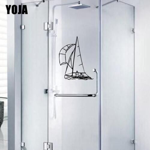 YOJA 24x19.2CM Bathroom Shower Glass Decorative Decal Home Wall Sticker G2-0388