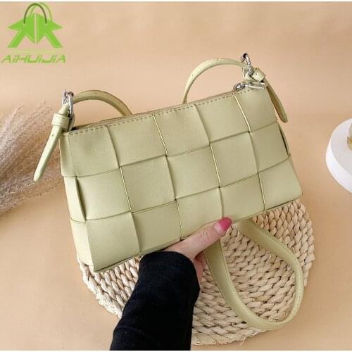 Women Crossbody Bag Fashion Weave Women Bag 2021 Summer New Quality Pu Leather Shoulder Messenger Bags Female Handbag And Purse